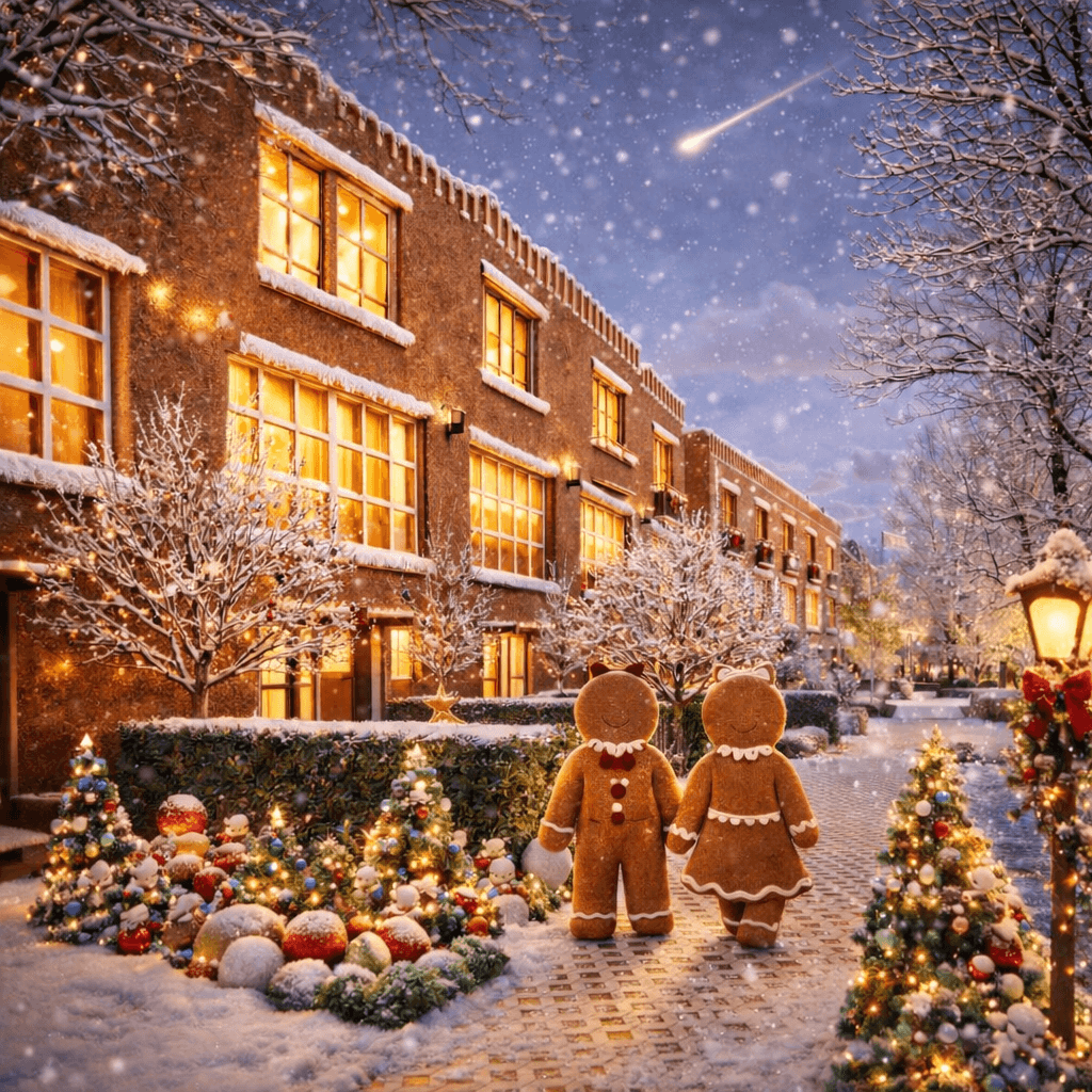 Pepperkakerekkehus mot Østre Ringvei 🎄
